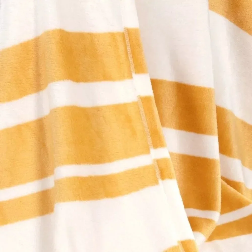 Target Room Essentials Printed Plush Striped Throw Blanket Yellow‎ Easter 2024